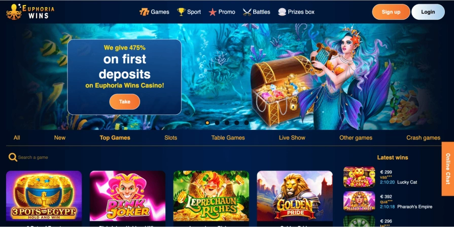 Euphoria Wins Casino